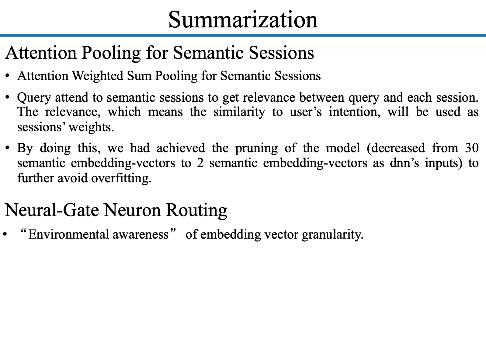Summarization